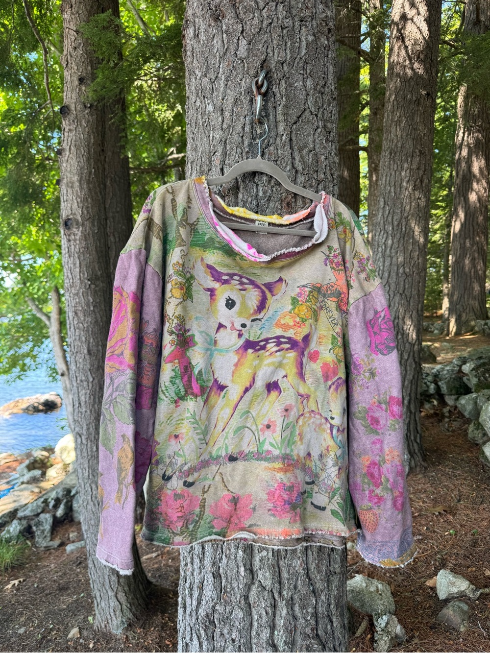 Magnolia Pearl Cotton Fleece Dama Dama Hermosa Sweatshirt Top 2258 Purple Boba
